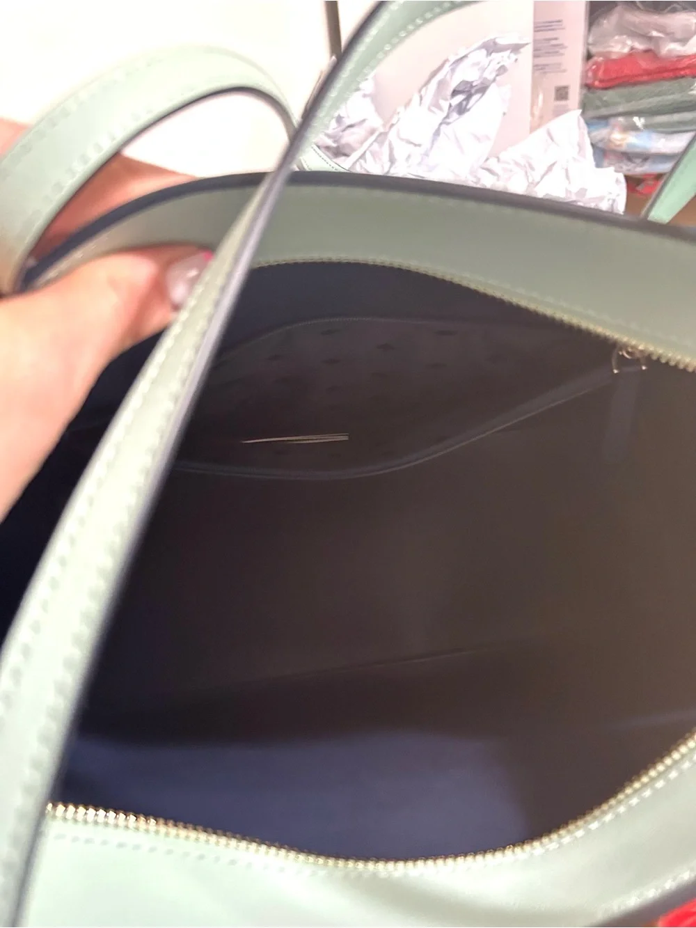 NWT Kate Spade Large Mint Green Tote with Dust Bag